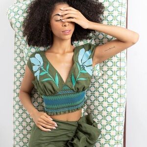 Hope for Flowers Green Crop Top